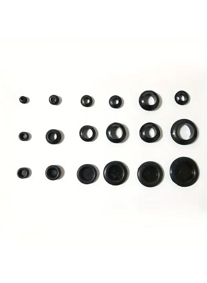 125pcs Black Rubber Grommets Set Wear Resistant For Car Boat RV Wire Protection - Image 2