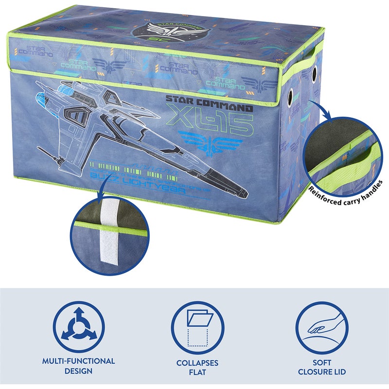Idea Nuova Pixar Lightyear Collapsible Children’s Toy Storage Trunk, Durable with Lid - Image 3