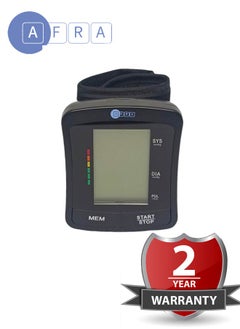 AFRA Wrist-Type Fully Automatic Blood Pressure Monitor – Model AF-203BPMW (Black, Small)  - Image 1