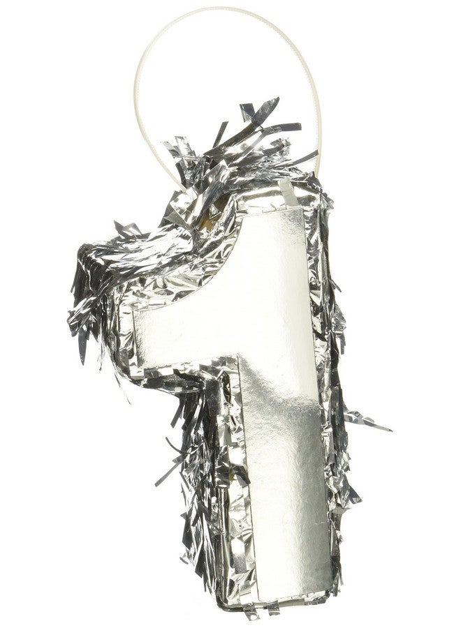 Amscan 242151 Foil Number Mini Pinata 1" Silver 6 X 4 1/2 X 2 1Ct - Image 2