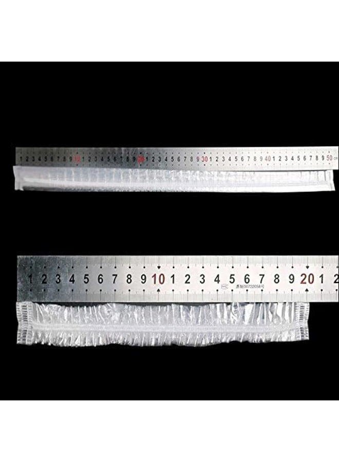 KINGLAKE Disposable Shower Cap,100 Pcs Plastic Shower Caps Large Thick Elastic Bath Cap For Women Spa,Home Use,Hotel and Hair Salon - Image 2