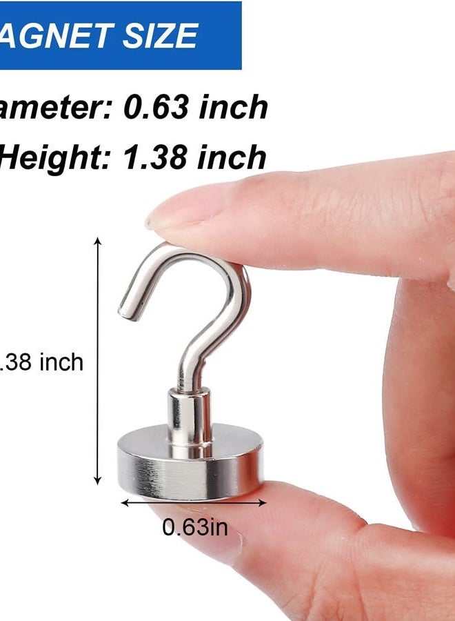 LOVIMAG Cruise Magnets for Door, 25lbs Magnet Hooks for Cruise Cabin,Strong Magnetic Hooks for Hanging,Refrigerator, Ceiling, Kitchen, Neodymium Magnets with Hooks for Magnetic Key Holder- 4 Pcs - Image 3