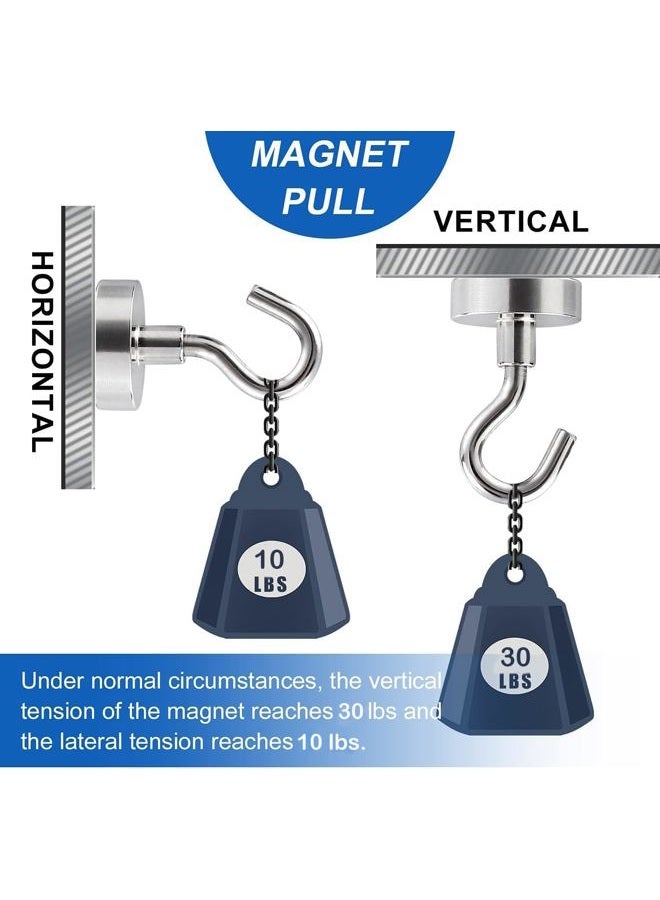 LOVIMAG Cruise Magnets for Door, 25lbs Magnet Hooks for Cruise Cabin,Strong Magnetic Hooks for Hanging,Refrigerator, Ceiling, Kitchen, Neodymium Magnets with Hooks for Magnetic Key Holder- 4 Pcs - Image 2