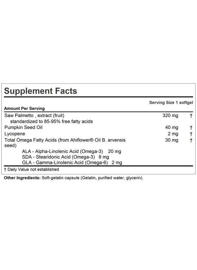 Andrew Lessman Andrew Lessman Prostate Support 60 Softgels - Saw Palmetto, Pumpkin Seed Oil, Lycopene, Key Nutrients to Support Prostate Health and Urinary, Bladder Function. No Additives. Easy to Swallow Softgels  - Image 2