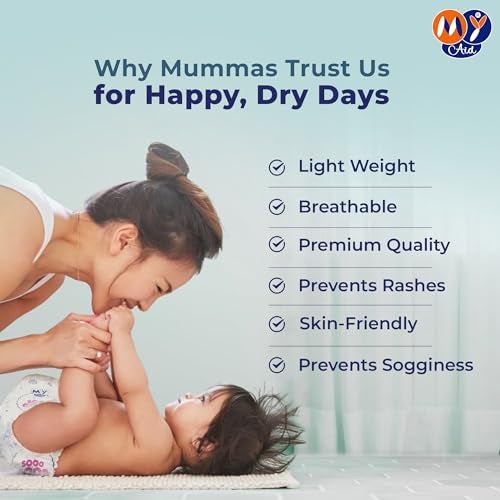 MyAid SOOO GOOD Baby Diaper Pants With Aloe Lotion & Wetness Indicator | Soft & Comfortable | Fast Absorption, Rash-Free, Leak-Proof, Medium Size (M) 7-12 kg, 24 Count, Pack of 3 - Image 5