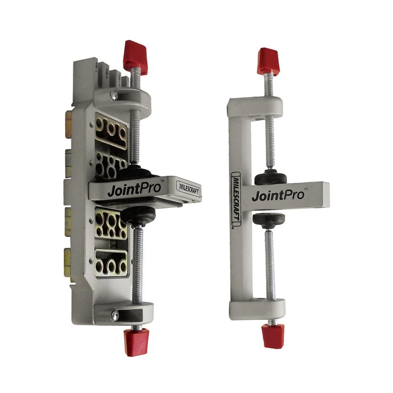 Milescraft 1311 Joint Pro Professional SelfClamping All Steel Doweling Jig Quality Includes 4 Guide Bushings for 14 in 516 in and 38 in DowelsSilver