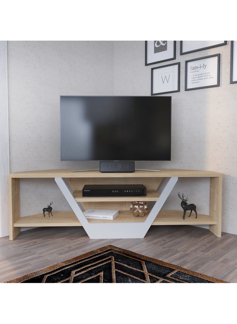 Decorotika Sares 120 cm Corner TV Unit for TVs up to 55"  - Image 1