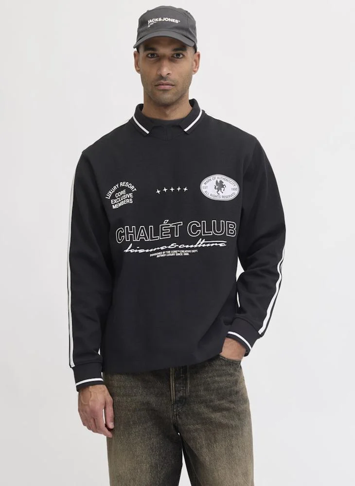 Graphic Regular Fit Crew Neck Sweatshirt