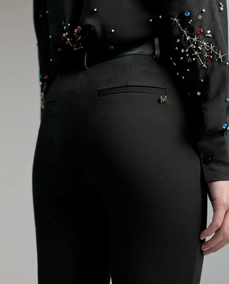 Lola Casademunt Faux leather detail trousers
