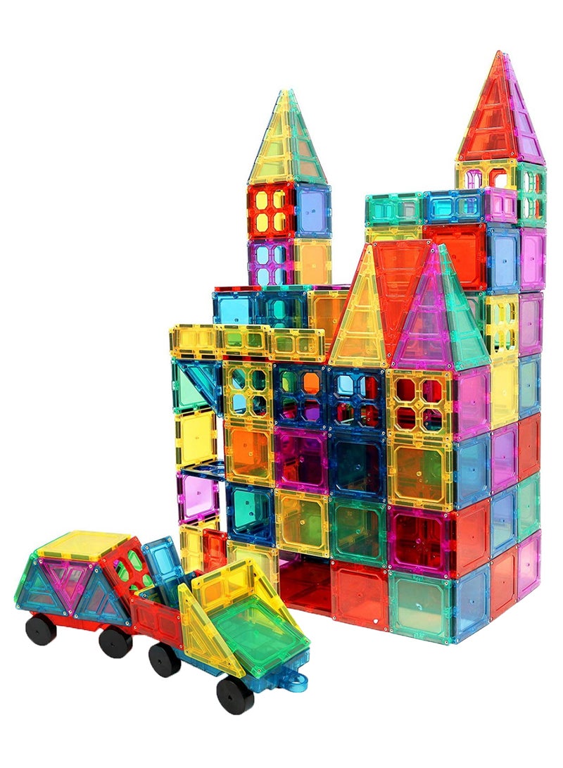 100-Piece 3D Magnetic Tile Building Set - Image 2
