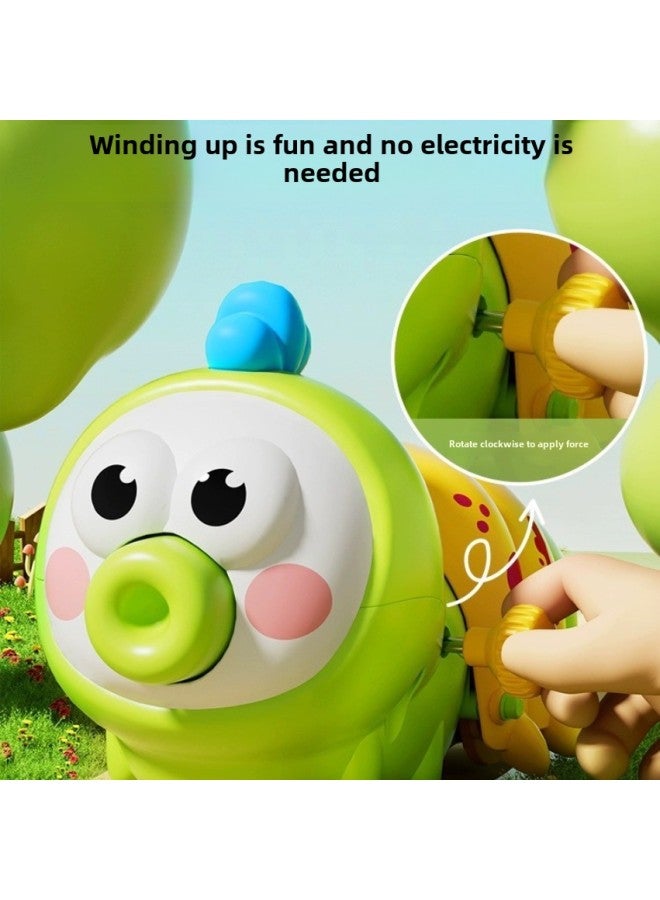Children's Caterpillar Coil Toy Baby Fun Simulation Baby Chain Small Animals Early Education Crawling Move And Run-Color:[lemon Yellow] Telescopic Caterpillar  - Image 4