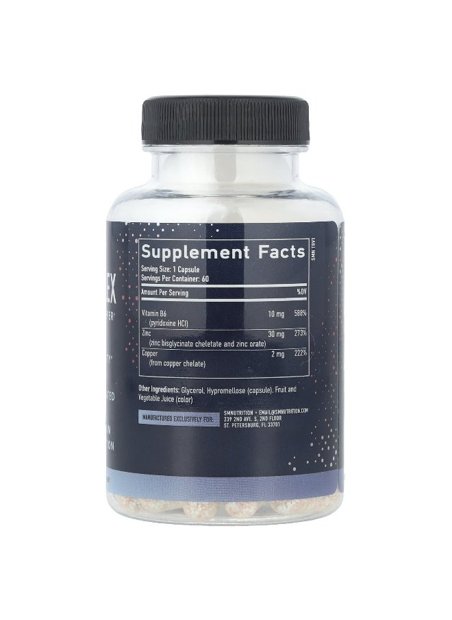 SMNutrition SMNutrition, Zinc Complex , 60 Capsules  - Image 2