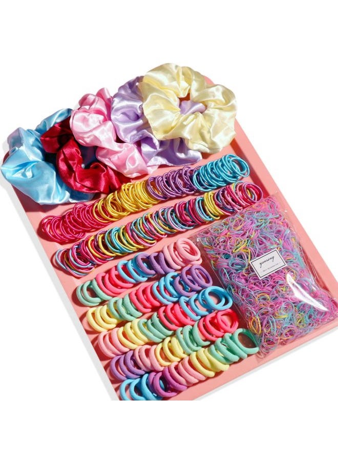 YANRONG - Colour Hair Accessories, Hair Ties, Scrunchies For Girls Women, Ponytail Holders, Traceless Hair Ropes Set For Baby and Kids - Image 1