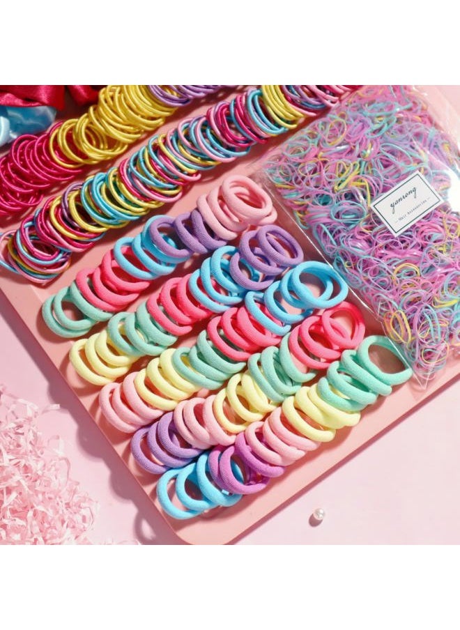 YANRONG - Colour Hair Accessories, Hair Ties, Scrunchies For Girls Women, Ponytail Holders, Traceless Hair Ropes Set For Baby and Kids - Image 1