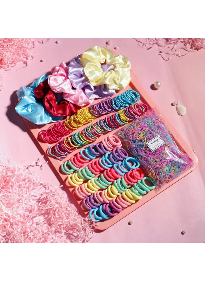 YANRONG - Colour Hair Accessories, Hair Ties, Scrunchies For Girls Women, Ponytail Holders, Traceless Hair Ropes Set For Baby and Kids - Image 1