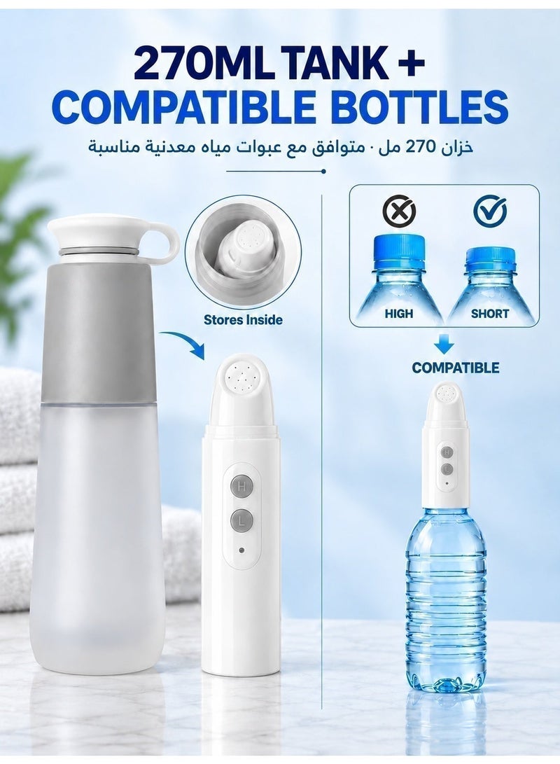 EzzySo Portable Bidet Shattaf Rechargeable Electric Travel Bidet Handheld Bidet Sprayer with 2 Spray Modes With Storage Bag for Travel Hotel Camping - Image 4