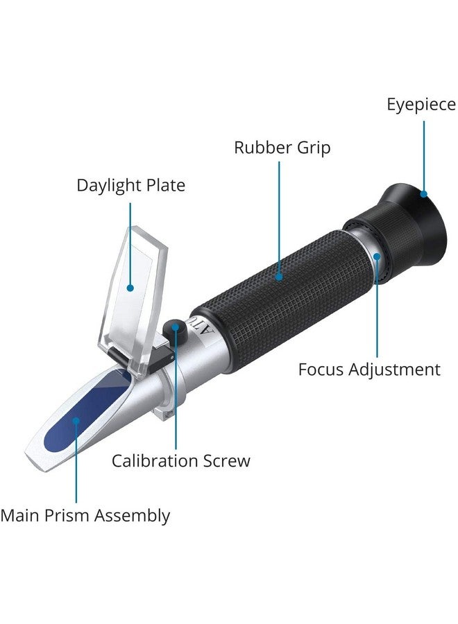 AUTOUTLET AUTOUTLET Salinity Refractometer Saltwater Aquarium for Seawater, Pool, Tank, Marine, Fishkeeping, 0-100PPT & 1.000-1.070 Salinity Tester with ATC Function Salinity Hydrometer Kit  - Image 3