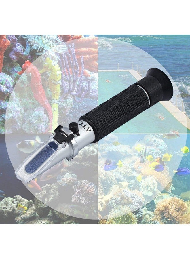 AUTOUTLET AUTOUTLET Salinity Refractometer Saltwater Aquarium for Seawater, Pool, Tank, Marine, Fishkeeping, 0-100PPT & 1.000-1.070 Salinity Tester with ATC Function Salinity Hydrometer Kit  - Image 2