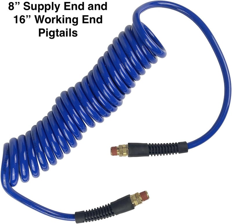 Primefit PUR14015P Polyurethane Recoil Air Hose 14 x 15Ft with Field Repairable Swivel Ends - Image 3