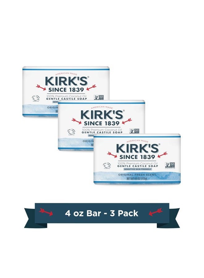 Kirk's Original Coco Castile Soap, 3 Count - Image 1