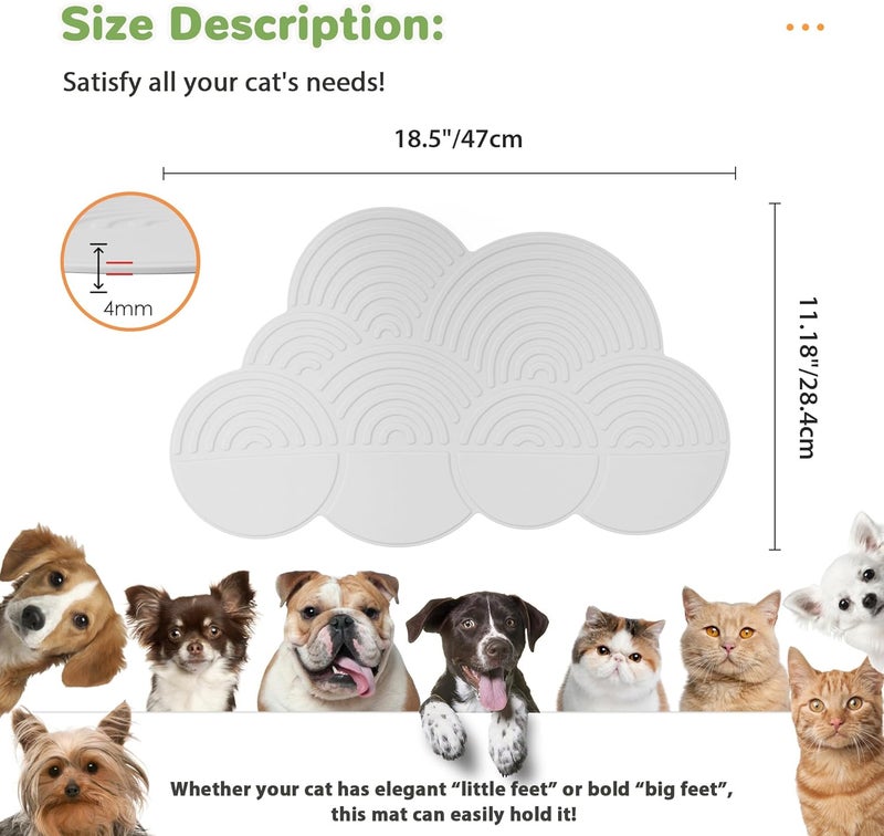 Li & Zhao Li&Zhao Dog Food Mat - Cat Food Mat Pet Food Mat Dog Bowl Mat Waterproof Pet Mats for Food And Water Dog Feeding Mat Dog Food Mats for Floors Waterproof - Image 2