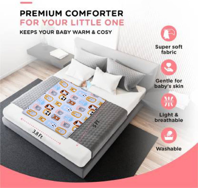KEA Microfiber All Weather Printed Baby Comforter|250 GSM|Size - 22X30 Inch | Kids Comforter - Image 5