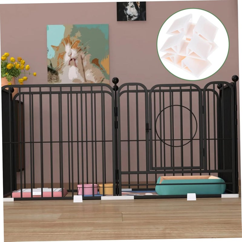 Consistent single item quality Kisangel 4Pcs Plastic Fence Support Bases for PET Gates Anti-Tipping Holders Child Safety Barrier Accessories Sturdy Garden Fence Base for Playroom and Stairs All choice modern design - Image 3