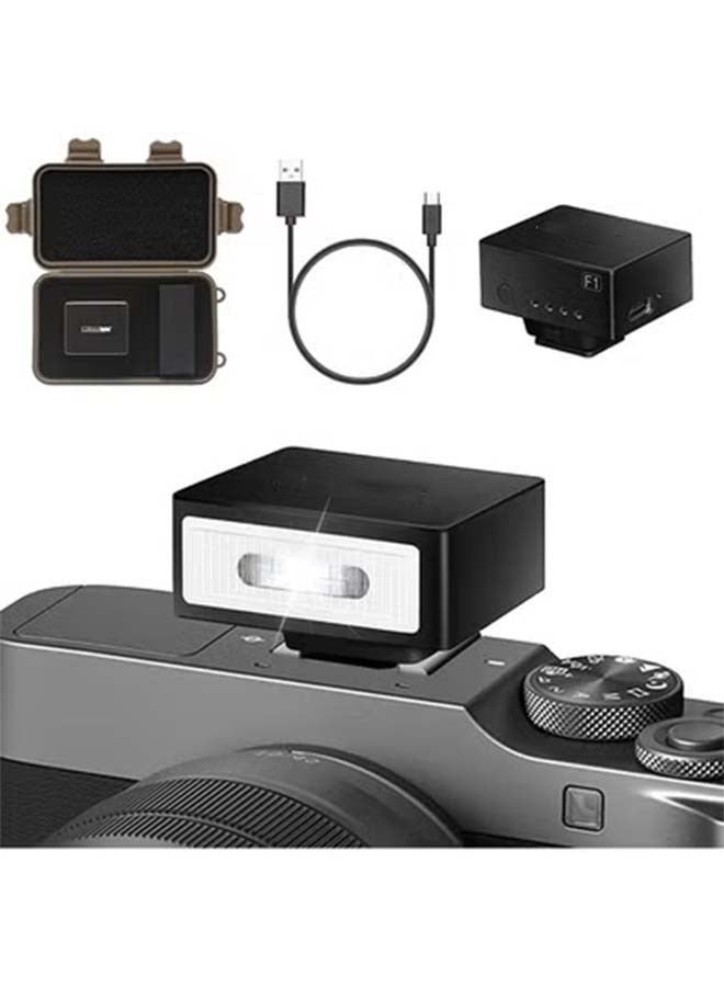 F1 Mini Camera Flash Camera Flash Speedlite for Ricoh (GR3/GR3X,etc.) Nikon/Canon/Fuji,Digital Film Cameras,Mini hot Shoe Flash for DSLR Camera（Not Compatible for Sony ZV-1F.  - Image 1