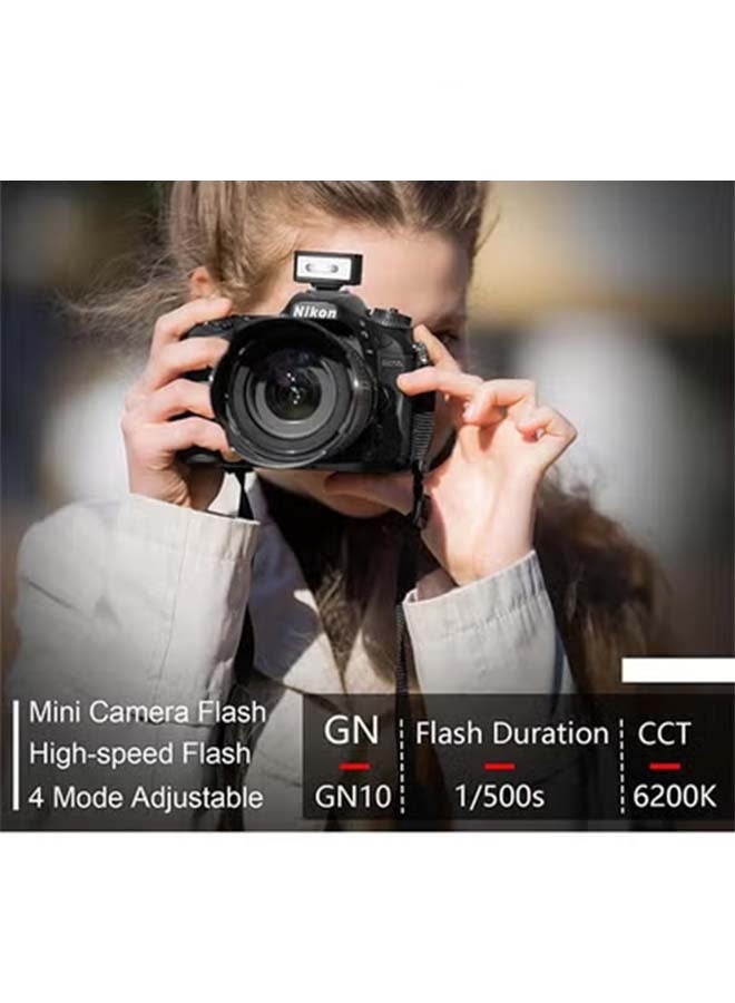 F1 Mini Camera Flash Camera Flash Speedlite for Ricoh (GR3/GR3X,etc.) Nikon/Canon/Fuji,Digital Film Cameras,Mini hot Shoe Flash for DSLR Camera（Not Compatible for Sony ZV-1F.  - Image 3