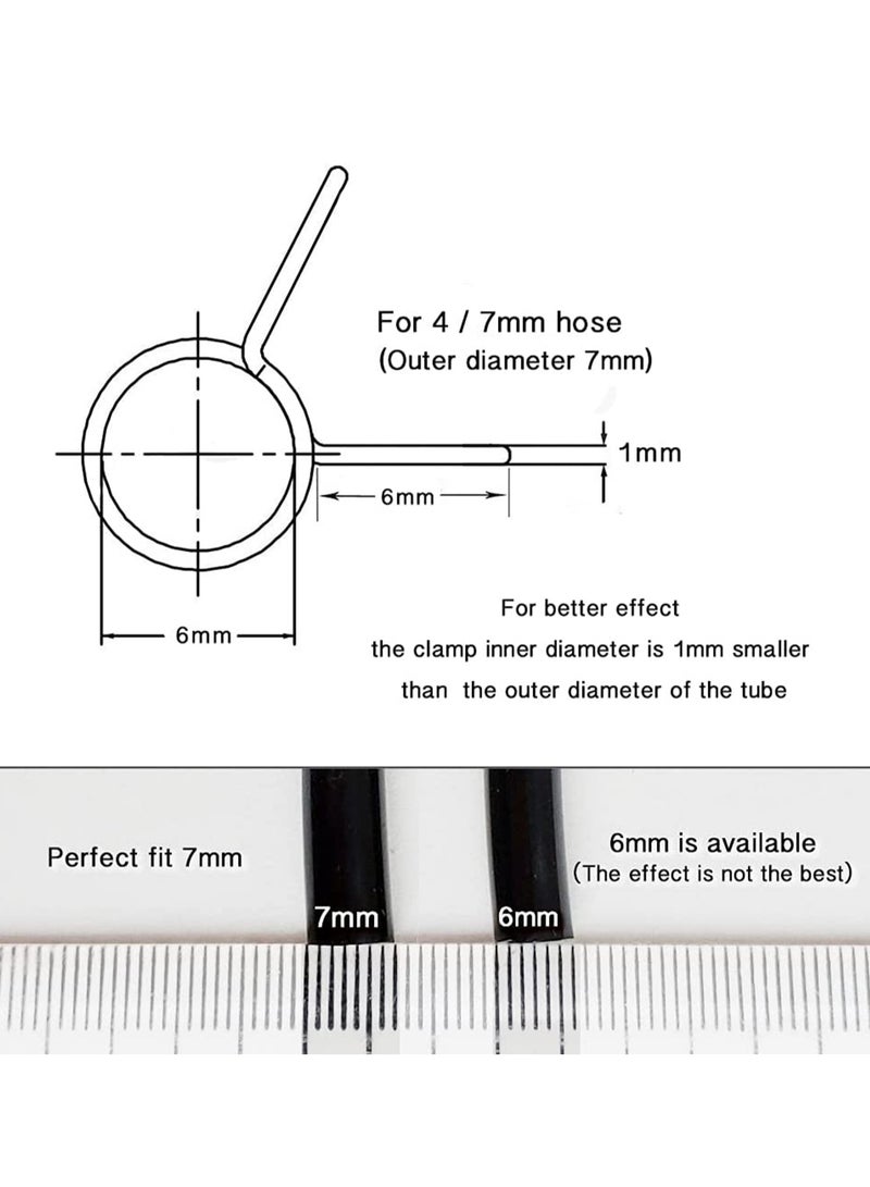 Generic 14 Irrigation Hose Clamp, Firm and Leak Proof, Easy to Install, Solution for Leaking of Irrigation Kit Connector, Irrigation Fitting Kit, Double Steel Wire Clamp Double Coil, 100pcs - Image 5