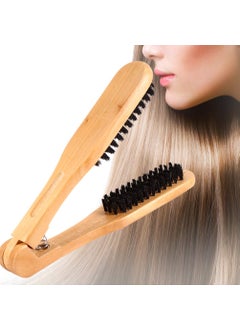 Rotekt Professional Hairdressing Comb Double Brushes Wooden Antistatic Hair Straightener Tool 