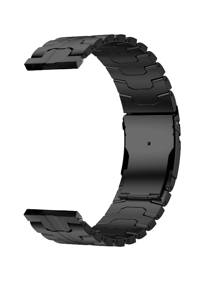 NIBEMINENT Universal 22mm Titanium Band for HUAWEI Watch GT 5 4 3 Pro/Watch 4 3 Pro, Luxury Titanium Metal Replacement Watch Strap for Men and Women, Black  - Image 2