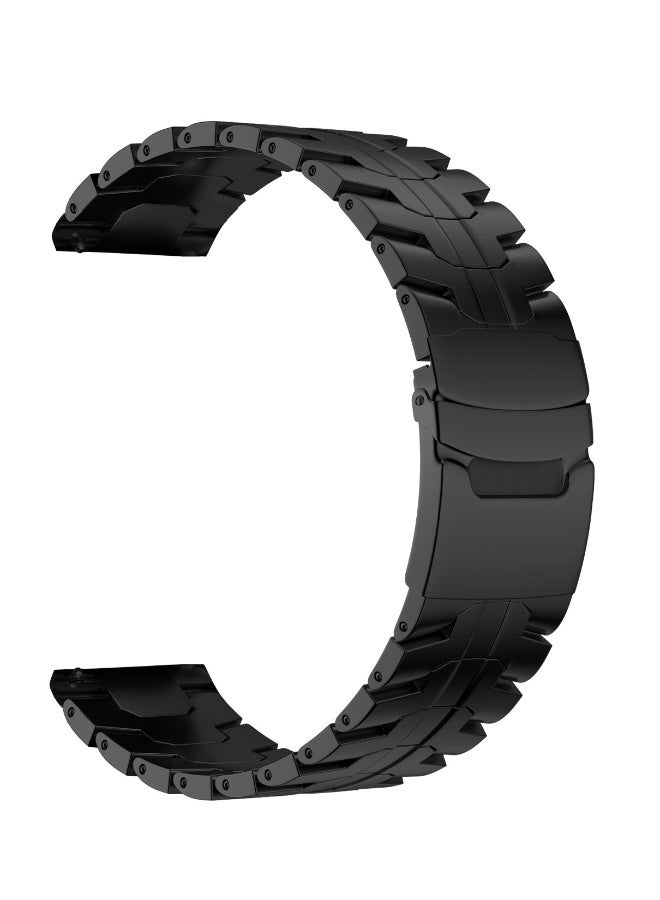 NIBEMINENT Universal 22mm Titanium Band for HUAWEI Watch GT 5 4 3 Pro/Watch 4 3 Pro, Luxury Titanium Metal Replacement Watch Strap for Men and Women, Black  - Image 3