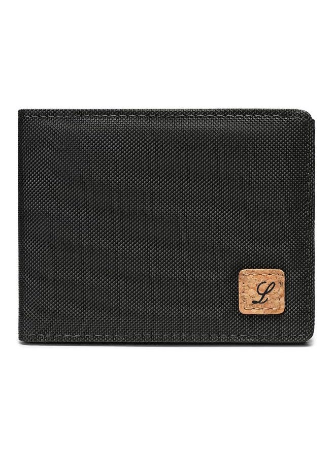 Lanyani Minimalist Fabric Wallet Bifold RFID Blocking, black, small, Simple - Image 1