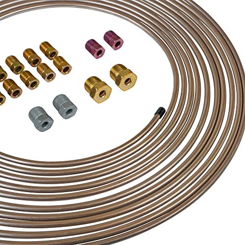 4LIFETIMELINES CopperNickel Alloy NonMagnetic Brake Line Tubing Coils Fitting Kits Superior AntiRust Protection 316 x 25 ft Easy Bend Install 2 Full Kits for Complete Brake Line Repair - Image 5