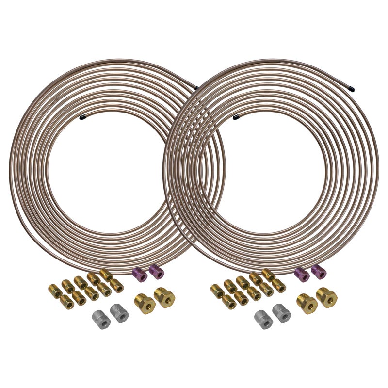 4LIFETIMELINES CopperNickel Alloy NonMagnetic Brake Line Tubing Coils Fitting Kits Superior AntiRust Protection 316 x 25 ft Easy Bend Install 2 Full Kits for Complete Brake Line Repair - Image 2