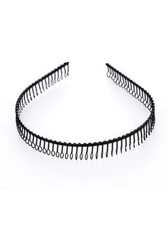 6Pcs Unisex Black Metal Hairband Teeth Comb Headband Hair Hoop Headwear Accessory for Women Men