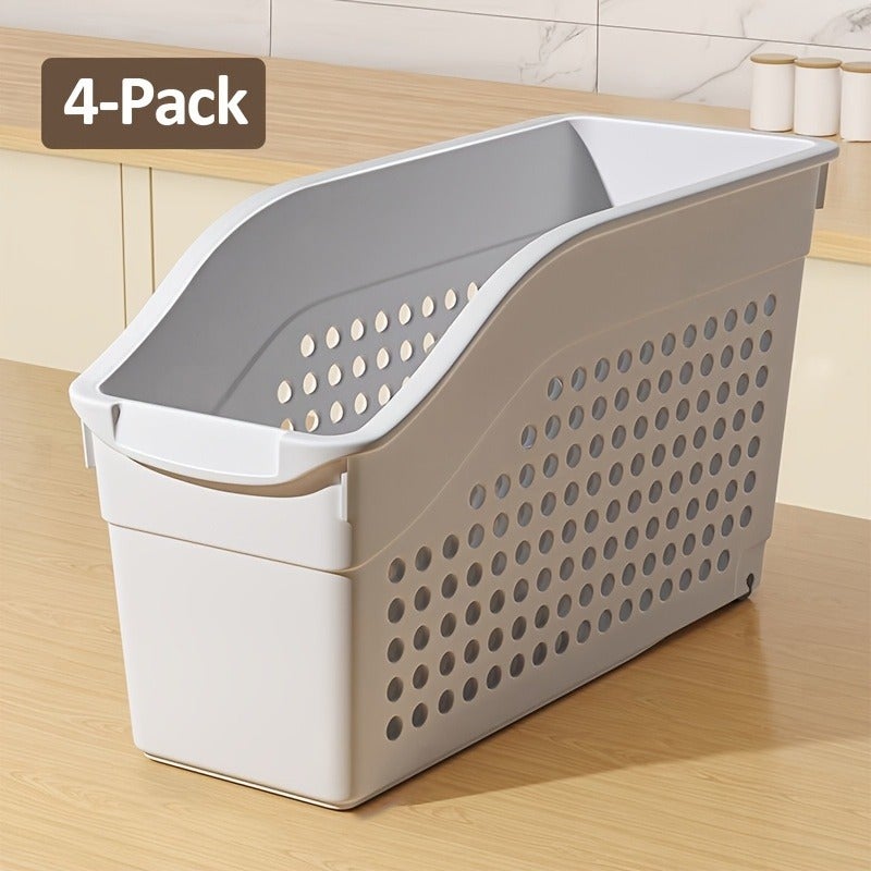 JOYBOS Heavy-Duty Pull-Out Storage Basket with Wheels, Household Kitchen Cabinet Pull-Out Plastic Storage Bin, Mobile Desktop Organizer, Suitable for Cleaning Supplies, Bathroom, Kitchen Sundries, No Installation Required, 2026 New Model Sundries - Image 1