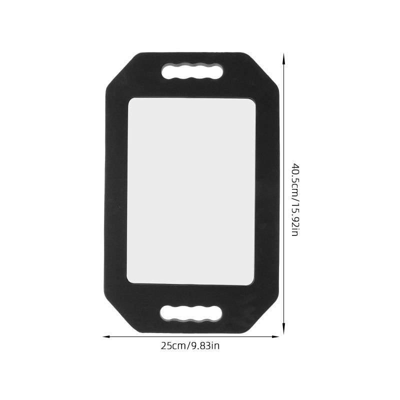Hand Mirror With Handle Large Hand Held Mirror With Handle Rectangular Hair Salon Equipment Hairstylist Barber Accessories For Women Men - Image 3