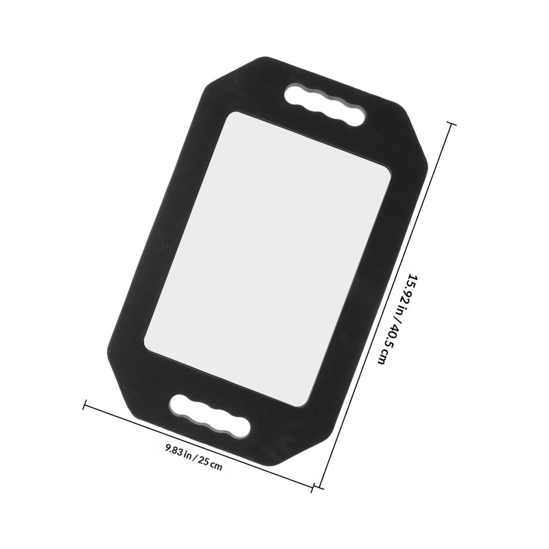 Hand Mirror With Handle Large Hand Held Mirror With Handle Rectangular Hair Salon Equipment Hairstylist Barber Accessories For Women Men - Image 2