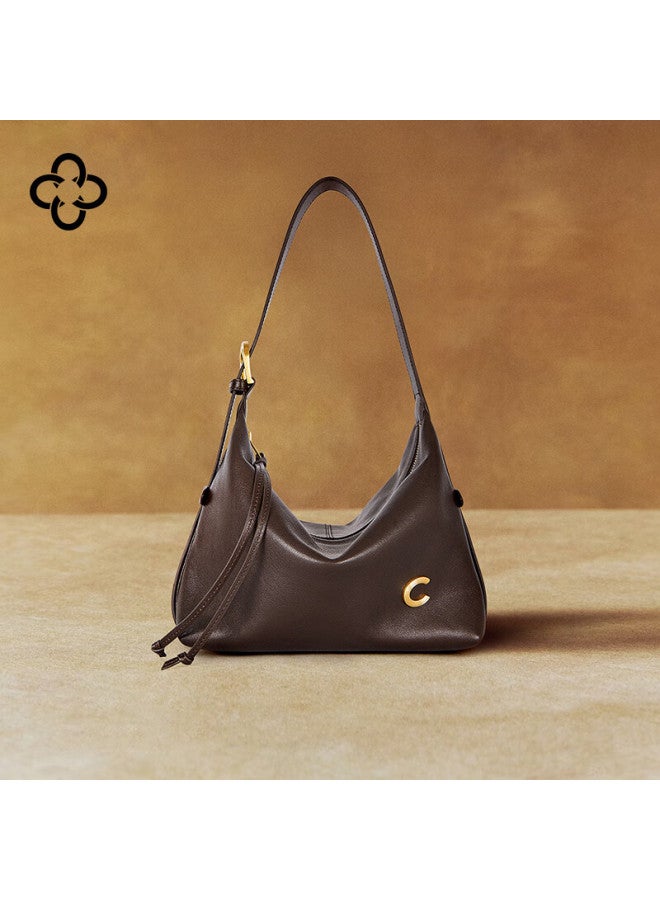 Cassile Tote Bag, Vegetable-tanned Sheepskin, Commuter-friendly, Large Capacity, Light Luxury Crossbody Hobo Bag, Birthday Gift - Image 1