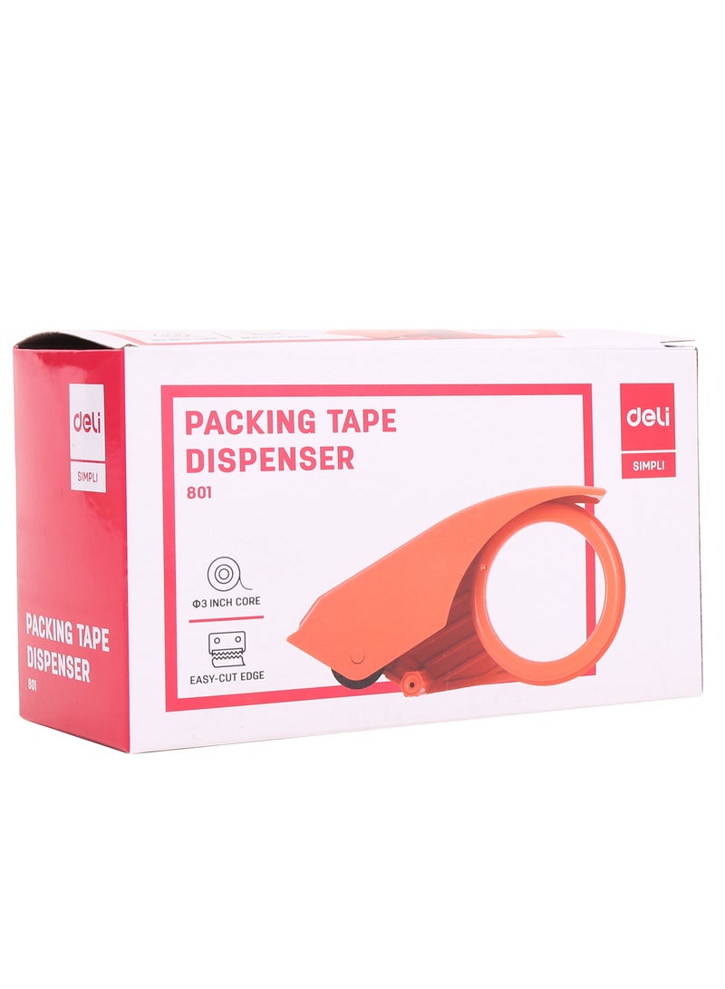Deli E801 Packing Tape Dispenser – Red/Blue, One-Handed Operation, Durable ABS Body, Anti-Corrosion Blade, Smooth Cutting - Image 5
