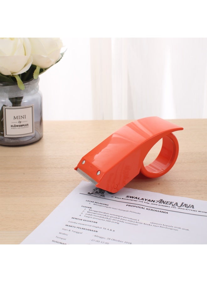 Deli E801 Packing Tape Dispenser – Red/Blue, One-Handed Operation, Durable ABS Body, Anti-Corrosion Blade, Smooth Cutting - Image 2