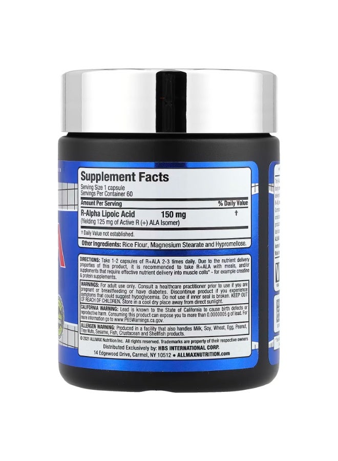 Allmax R+ALA 150 mg  60 Capsules - Image 2