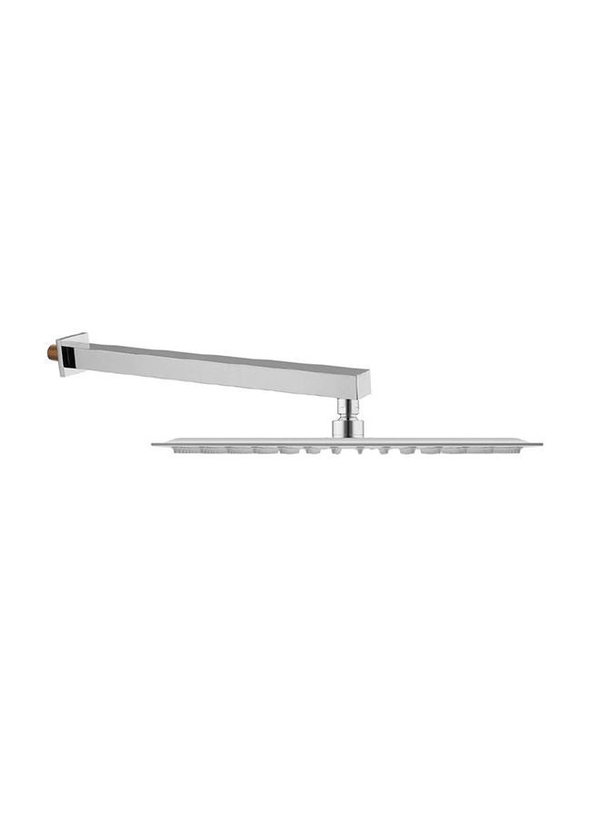 milano Danube Home Titan Shower Over Head With Brass Arm, Stainless Steel Rain Shower Head And Column L 49 x W 47 x H 40 Cm Black - Image 1
