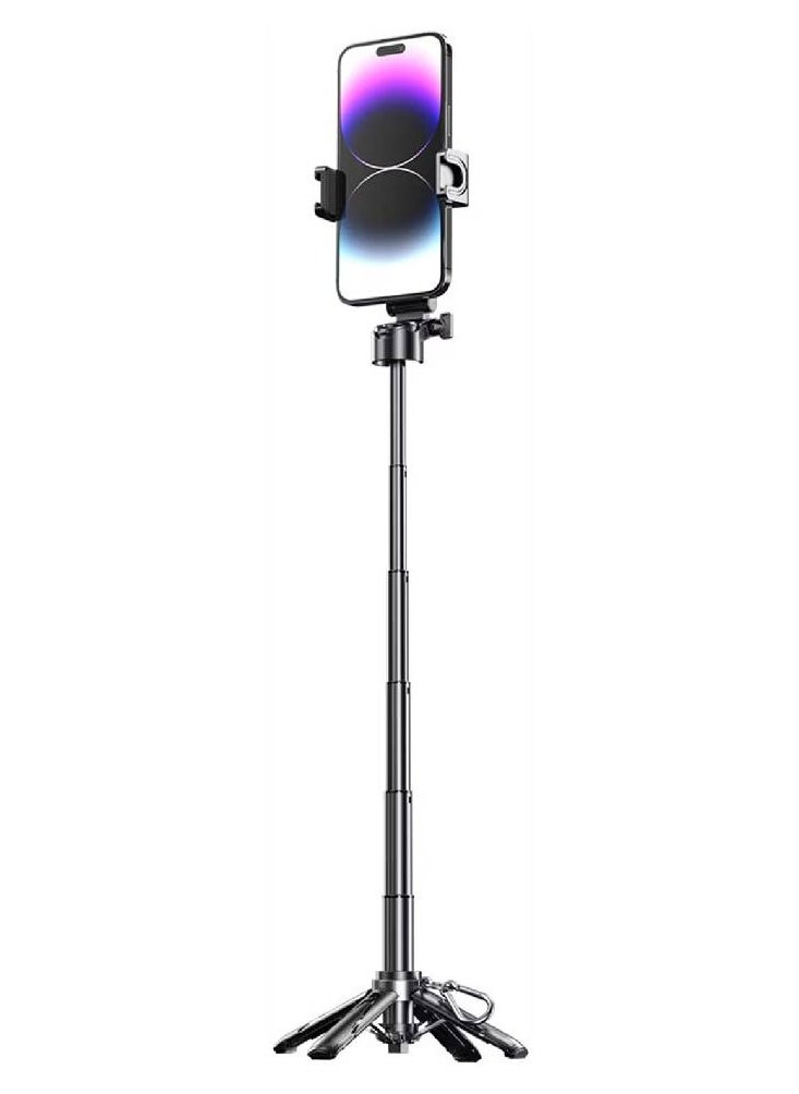 LIXES - Foldable Selfie Stick with Tripod, ABS & Aluminum Alloy Material, Up to 5,000 photos Working Time, 1Hour Charging Time - Black - Image 1