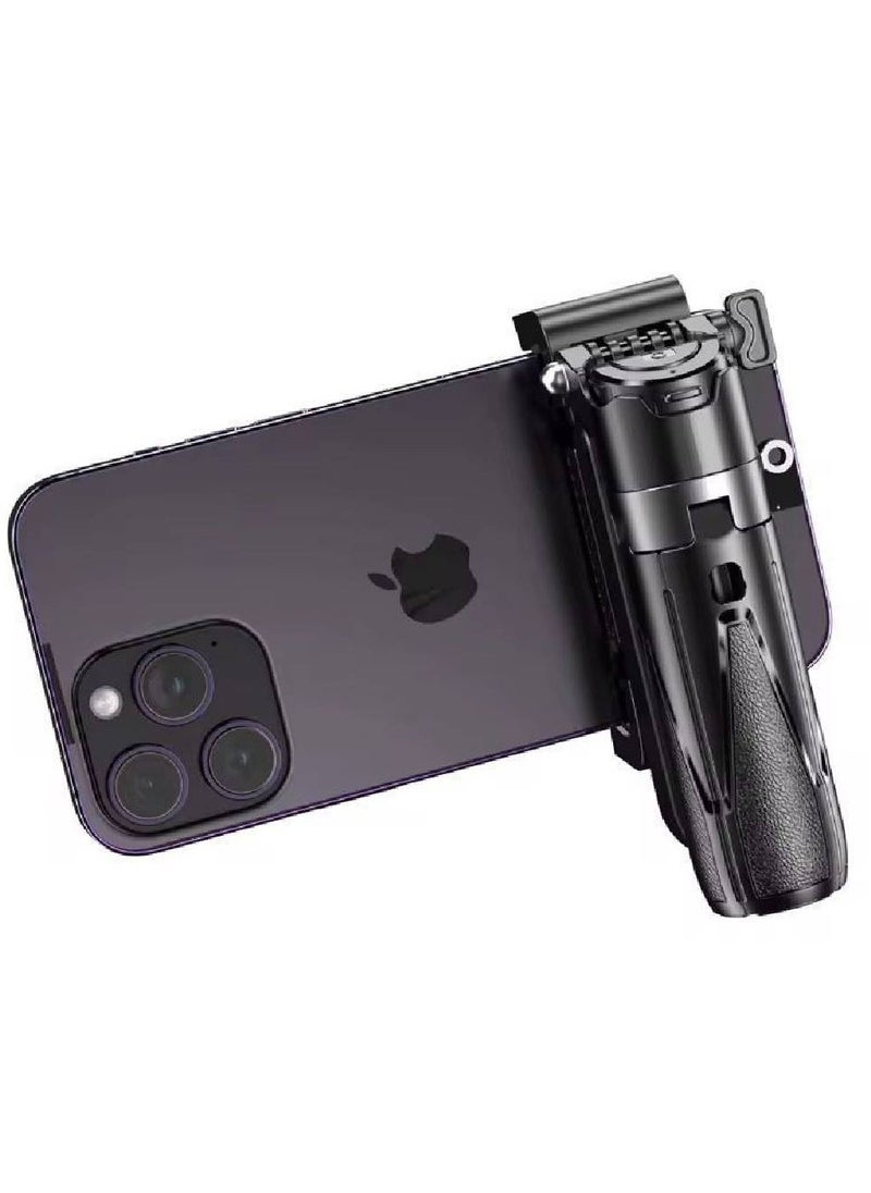 LIXES - Foldable Selfie Stick with Tripod, ABS & Aluminum Alloy Material, Up to 5,000 photos Working Time, 1Hour Charging Time - Black - Image 1