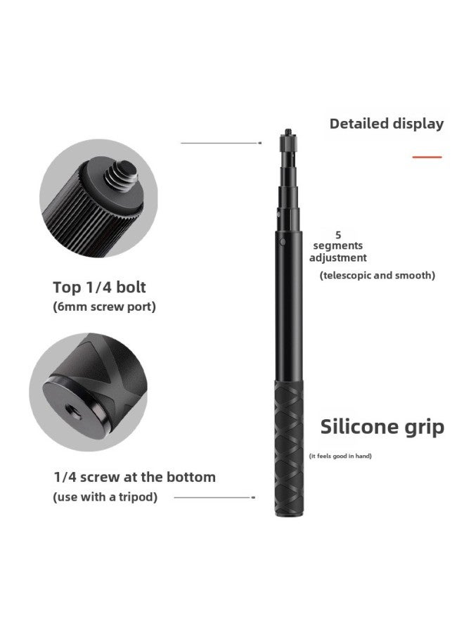 Suitable For Insta3603 Sports Camera Motorcycle Riding Bracket X4/x3 Invisible Selfie Stick Strong Clamp Frame-Color:6cm 9cm Selfie Stick Suit - Image 5