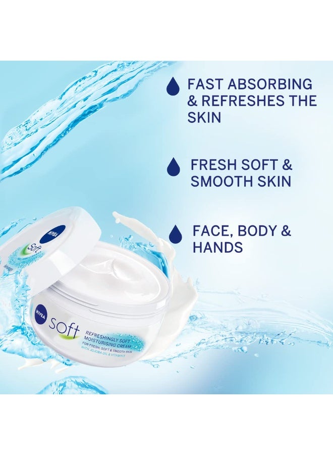 NIVEA Soft Refreshingly Soft Moisturizing Cream,, 6 Fl Ounce () - Image 2