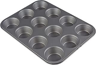 JAWL 12 Cup Muffin Pan NonStick Baking Pans Easy to Clean and Perfect for Making Jumbo Muffins Cup Cake Black - Image 1